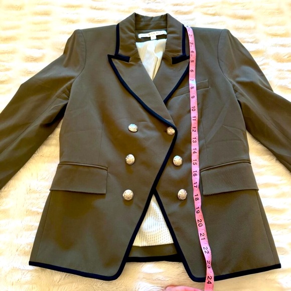 Perfect Veronica Beard cutaway Dickey blazer/jacket, size 6 in Army Green - Picture 6 of 9